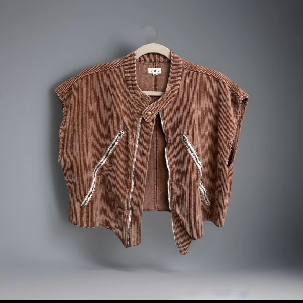 POL Brown Corduroy Vest Size Medium